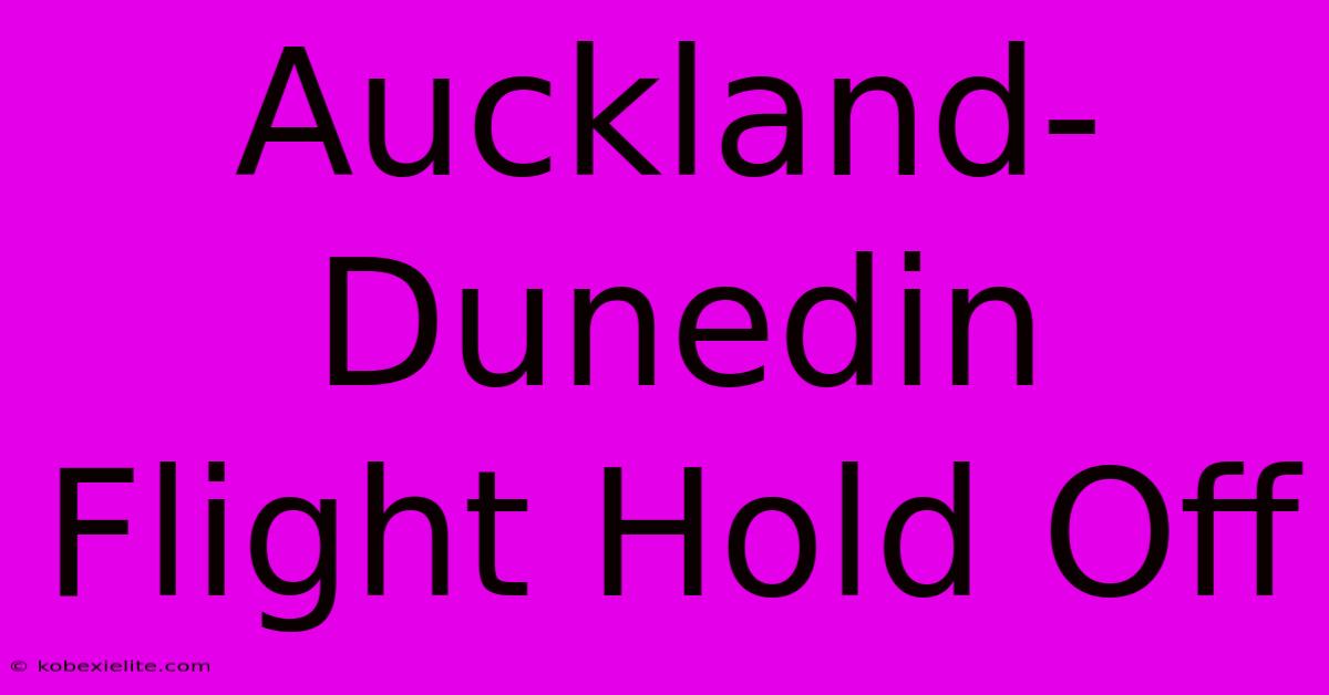 Auckland-Dunedin Flight Hold Off