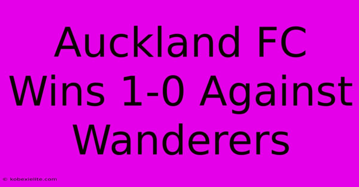 Auckland FC Wins 1-0 Against Wanderers