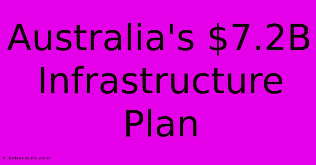 Australia's $7.2B Infrastructure Plan