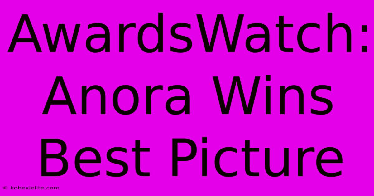 AwardsWatch: Anora Wins Best Picture