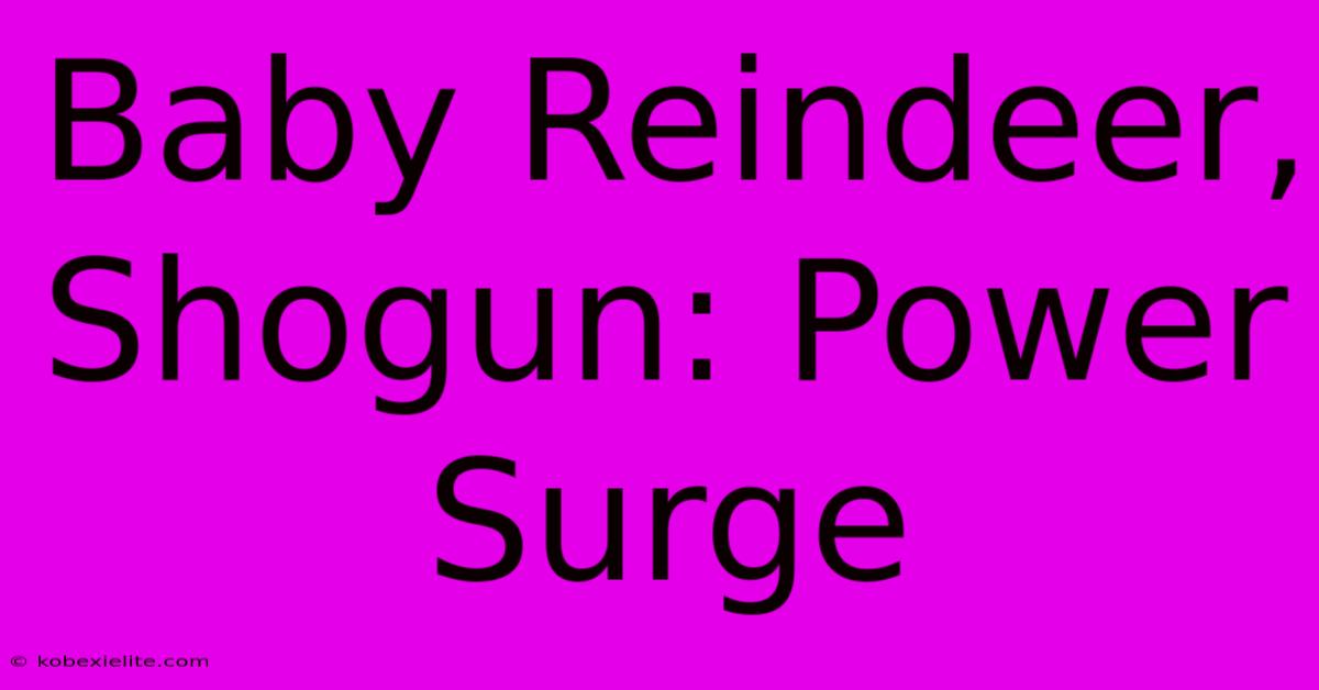 Baby Reindeer, Shogun: Power Surge