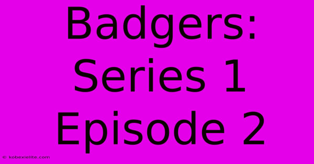 Badgers: Series 1 Episode 2