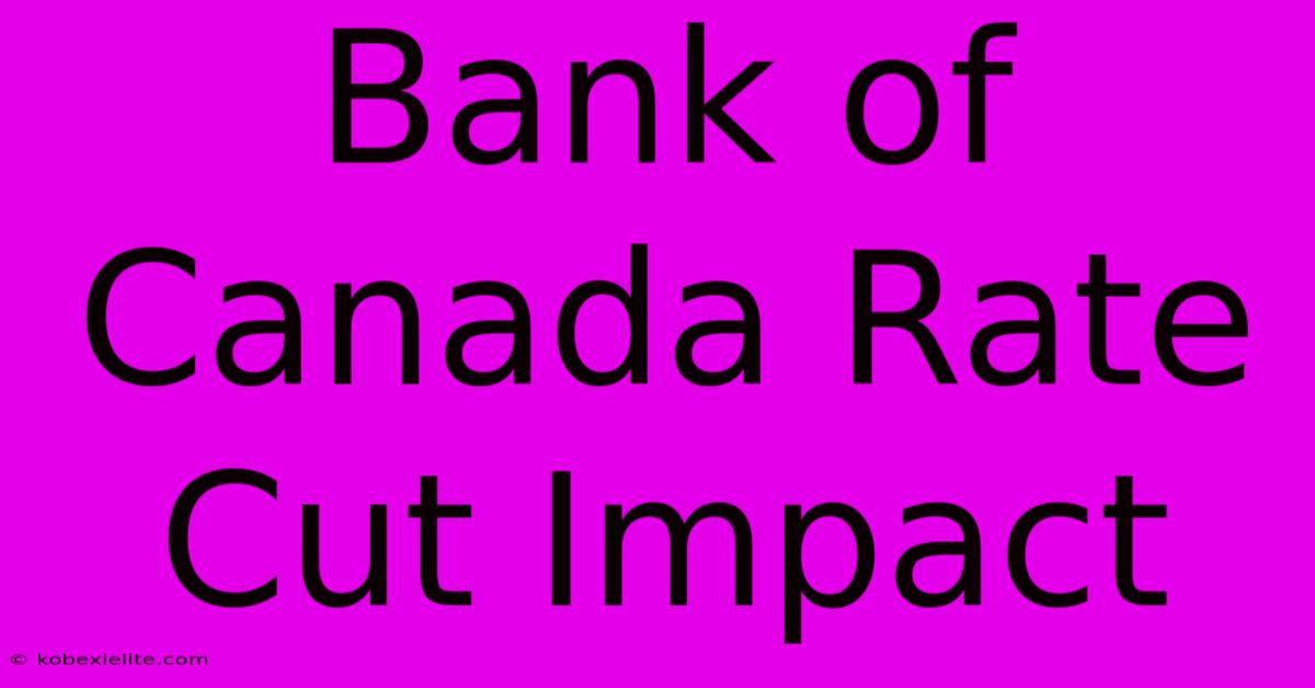 Bank Of Canada Rate Cut Impact