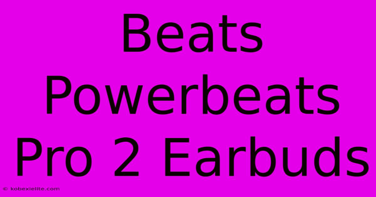 Beats Powerbeats Pro 2 Earbuds