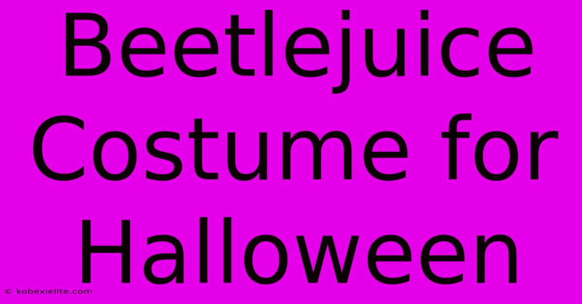 Beetlejuice Costume For Halloween