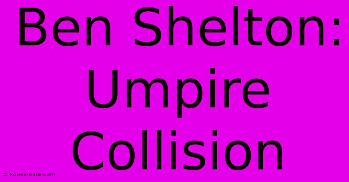 Ben Shelton: Umpire Collision