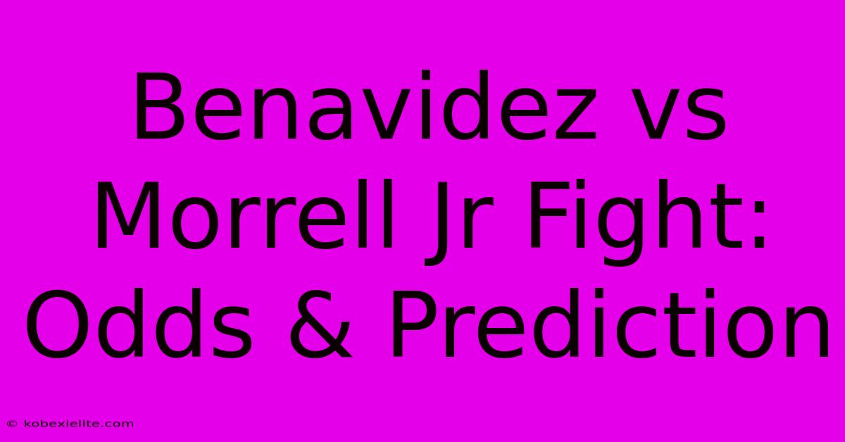 Benavidez Vs Morrell Jr Fight: Odds & Prediction