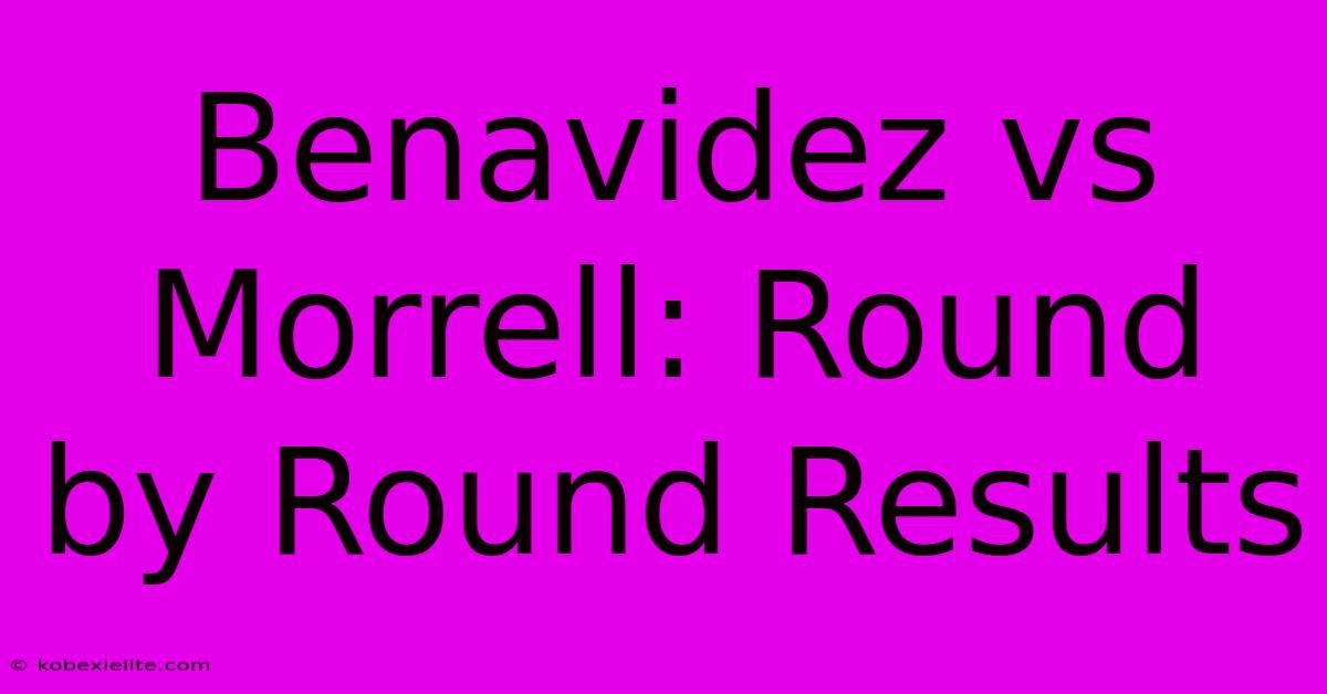 Benavidez Vs Morrell: Round By Round Results