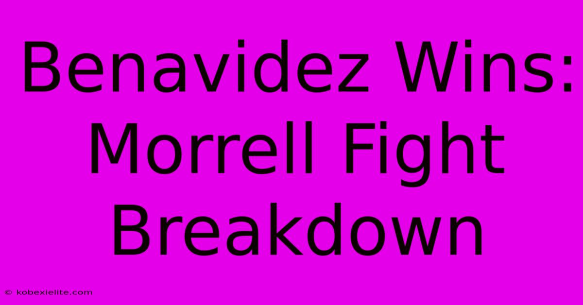 Benavidez Wins: Morrell Fight Breakdown