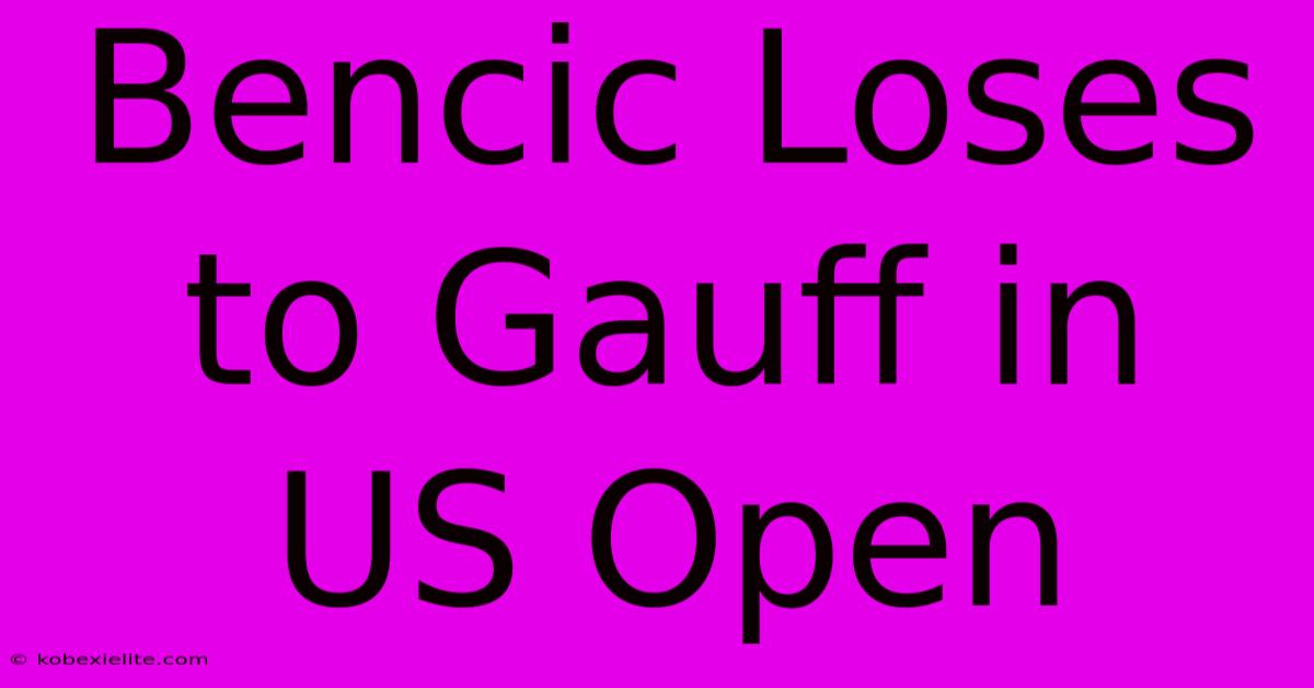 Bencic Loses To Gauff In US Open