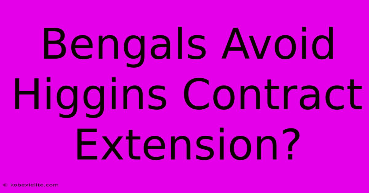 Bengals Avoid Higgins Contract Extension?