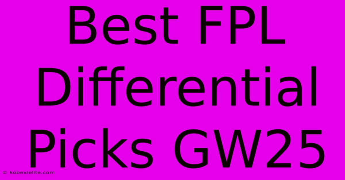 Best FPL Differential Picks GW25