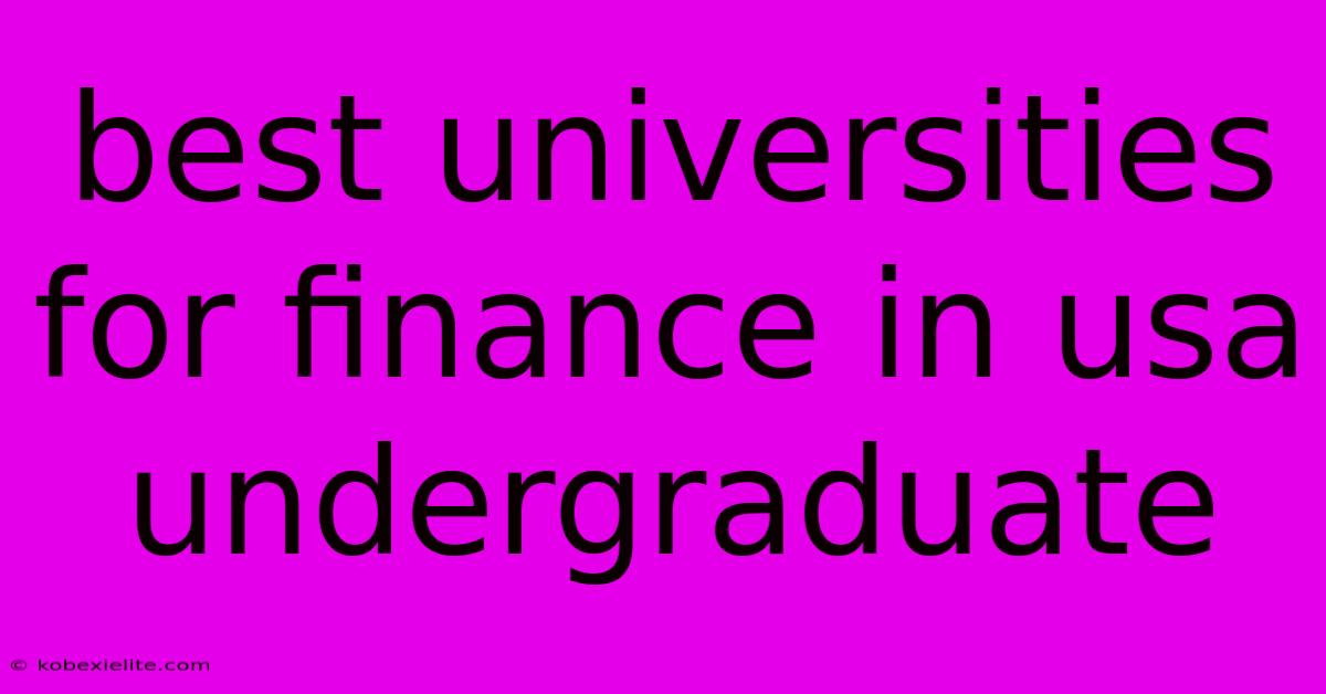 Best Universities For Finance In Usa Undergraduate Best Universities For Finance In Usa Undergraduate