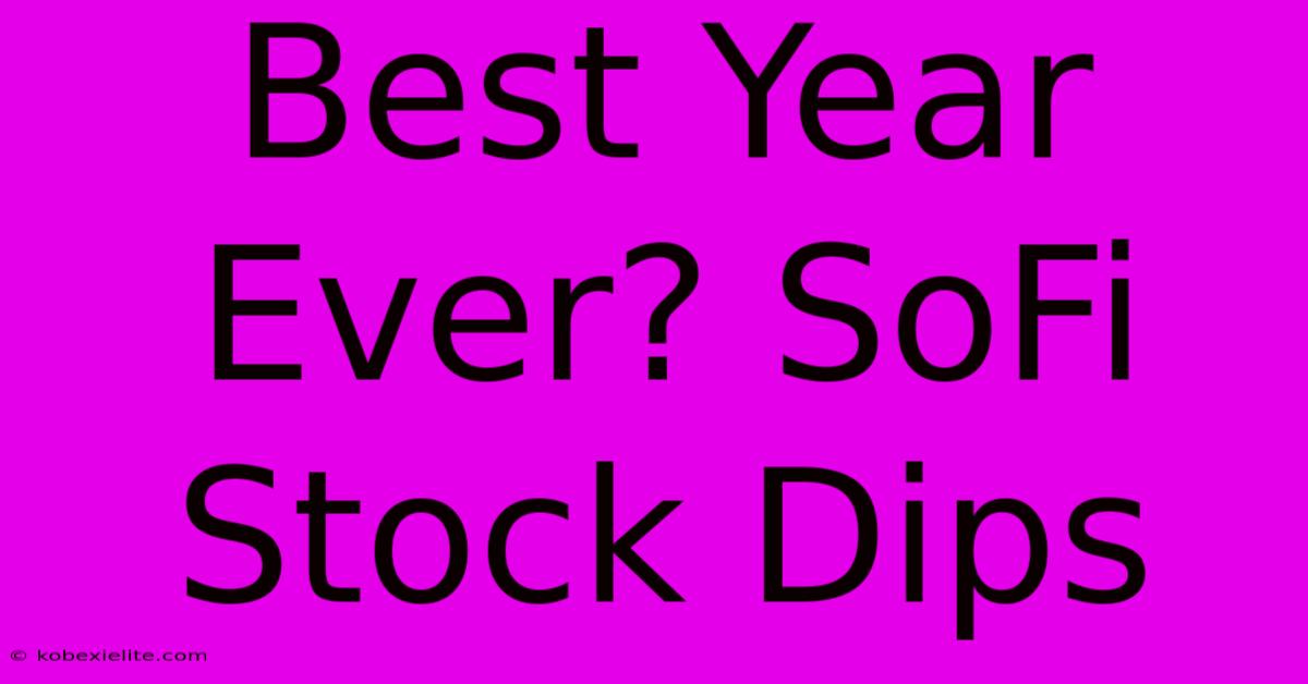 Best Year Ever? SoFi Stock Dips