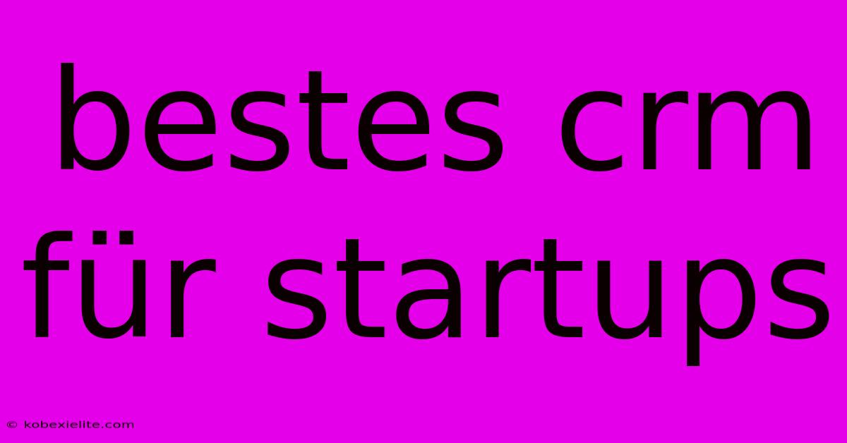 Bestes Crm Für Startups