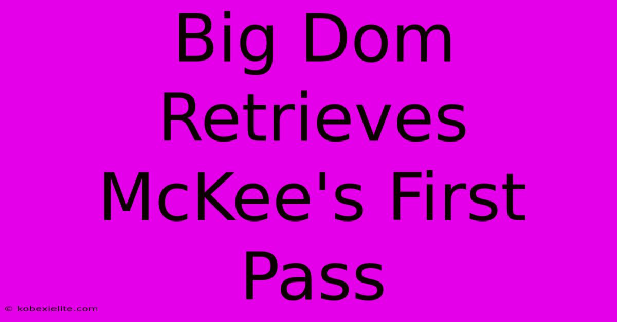 Big Dom Retrieves McKee's First Pass