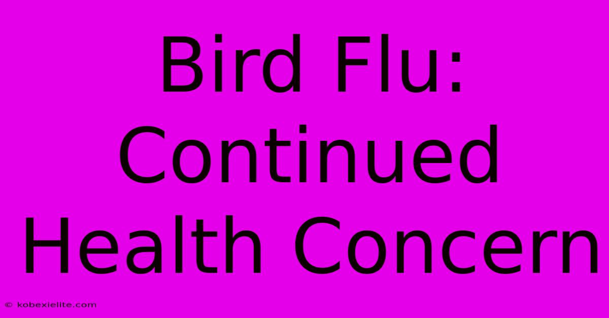 Bird Flu: Continued Health Concern