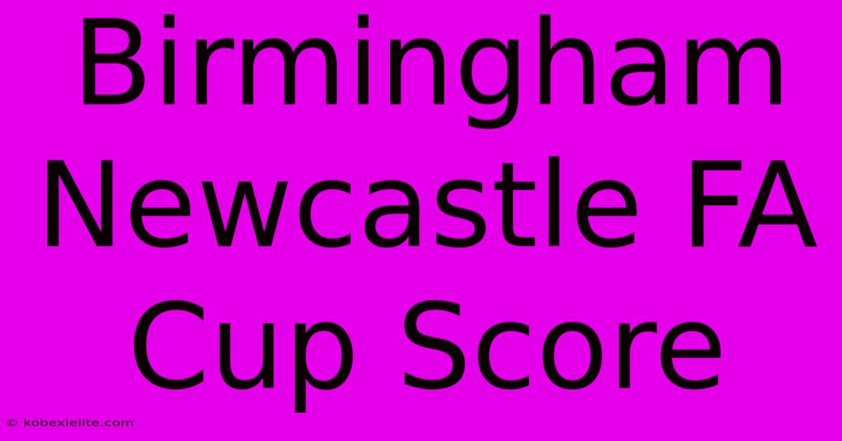 Birmingham Newcastle FA Cup Score