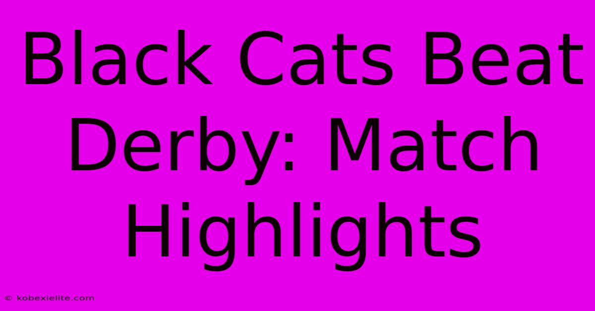 Black Cats Beat Derby: Match Highlights