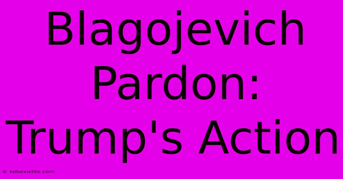 Blagojevich Pardon: Trump's Action