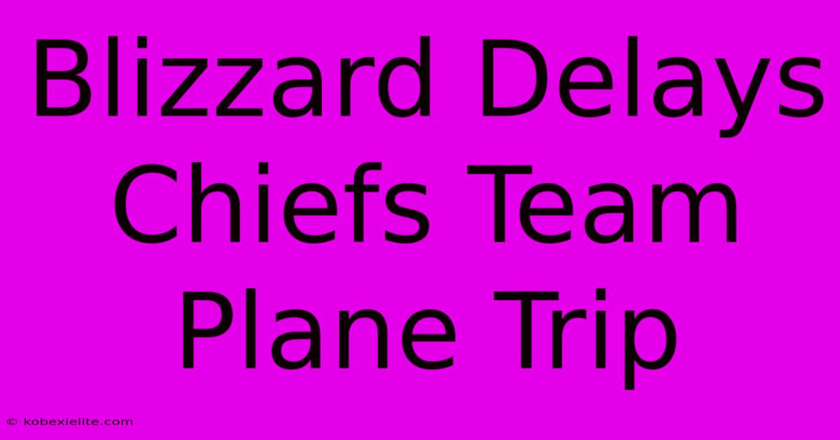 Blizzard Delays Chiefs Team Plane Trip