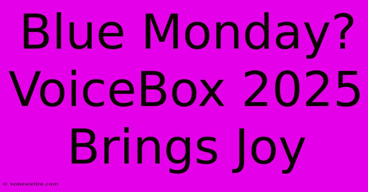 Blue Monday? VoiceBox 2025 Brings Joy