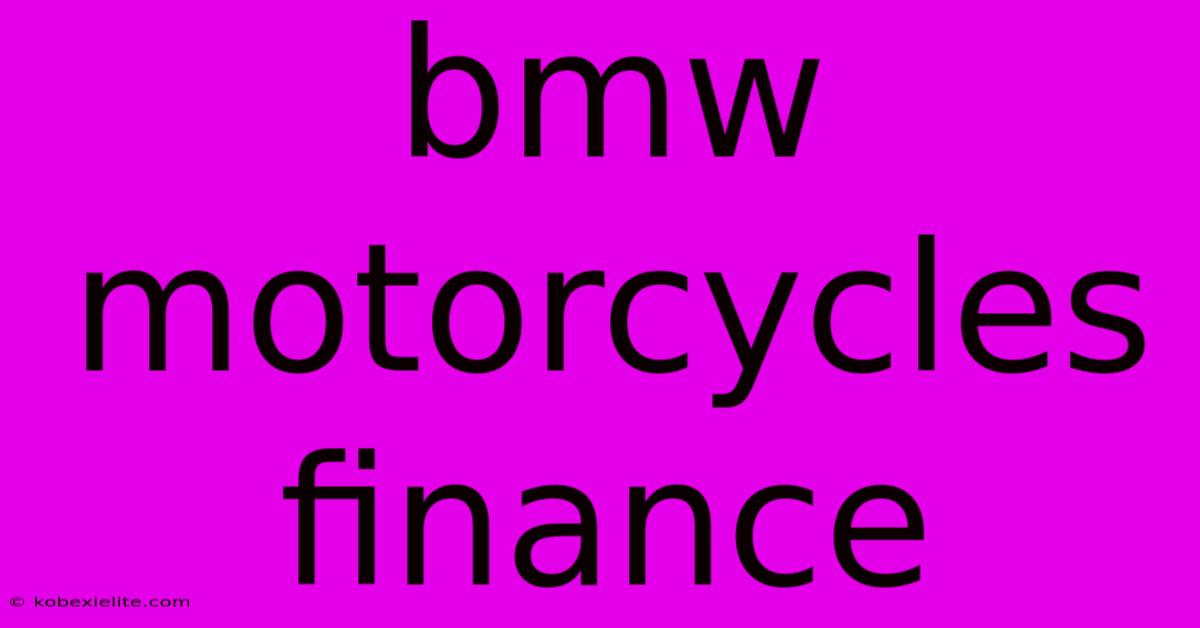 Bmw Motorcycles Finance Bmw Motorcycles Finance
