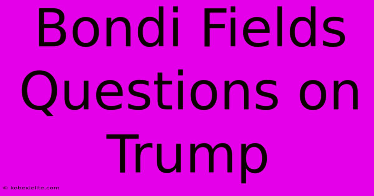 Bondi Fields Questions On Trump