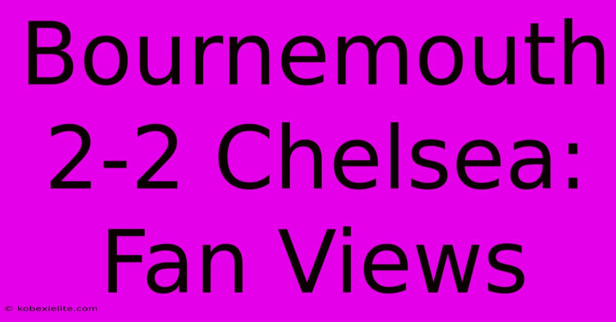 Bournemouth 2-2 Chelsea: Fan Views