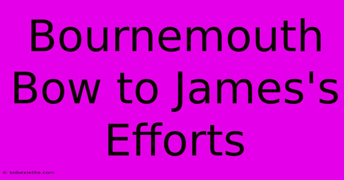 Bournemouth Bow To James's Efforts