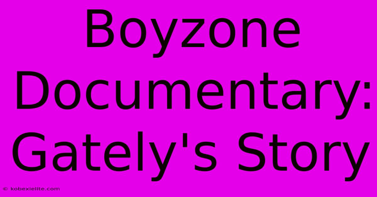 Boyzone Documentary: Gately's Story