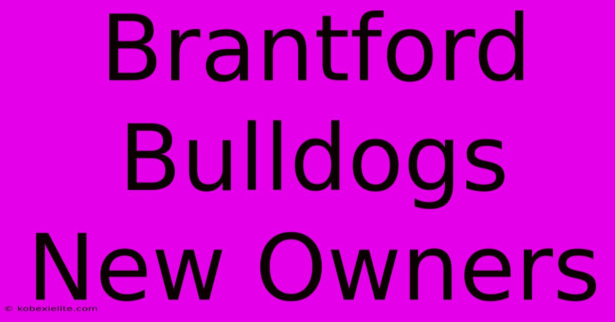 Brantford Bulldogs New Owners