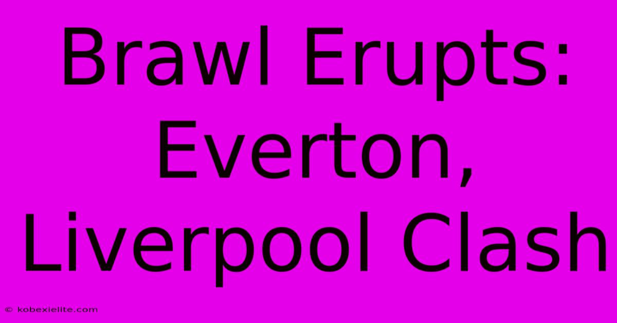 Brawl Erupts: Everton, Liverpool Clash