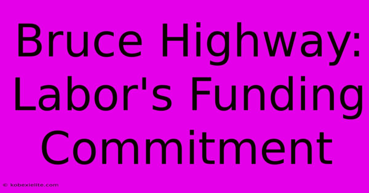 Bruce Highway: Labor's Funding Commitment