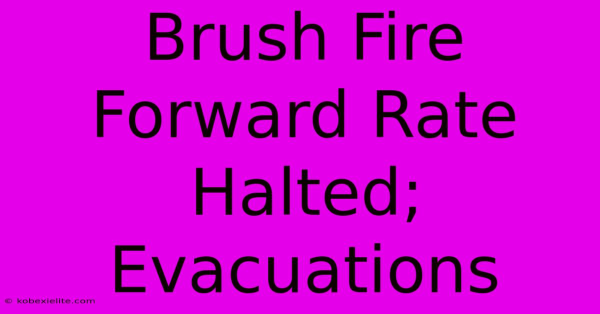 Brush Fire Forward Rate Halted; Evacuations