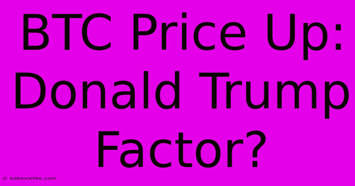 BTC Price Up:  Donald Trump Factor?