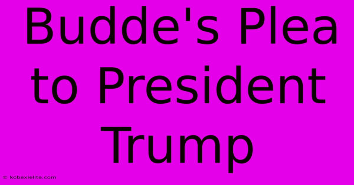 Budde's Plea To President Trump