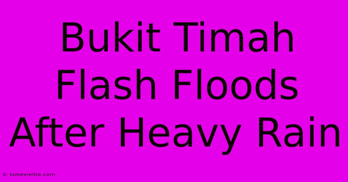 Bukit Timah Flash Floods After Heavy Rain