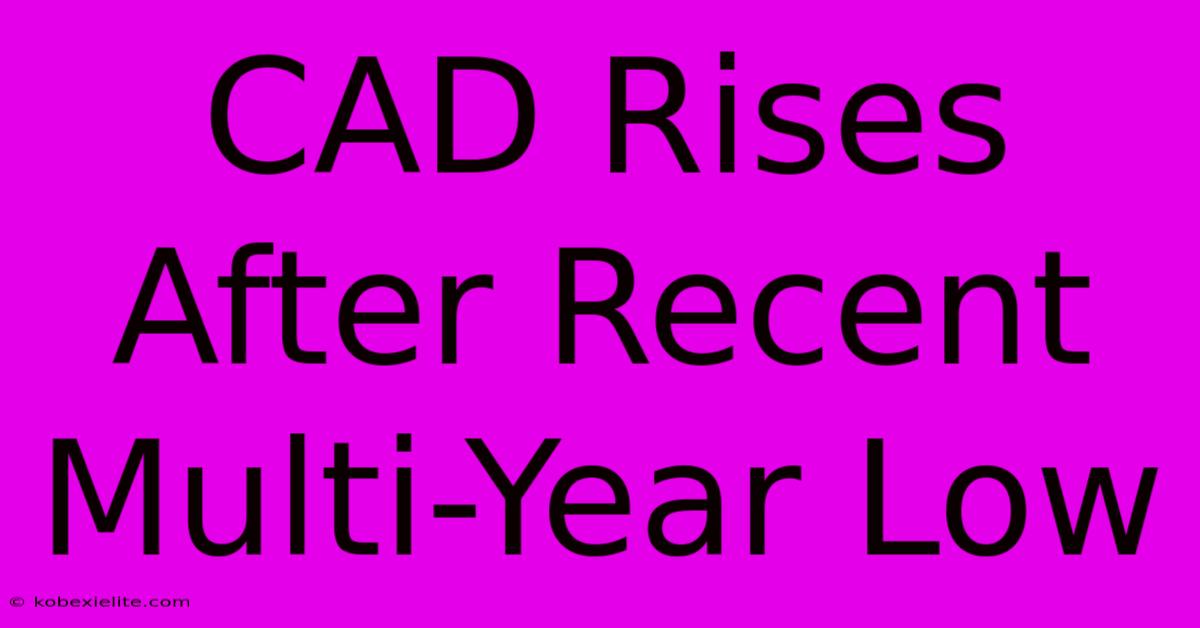 CAD Rises After Recent Multi-Year Low