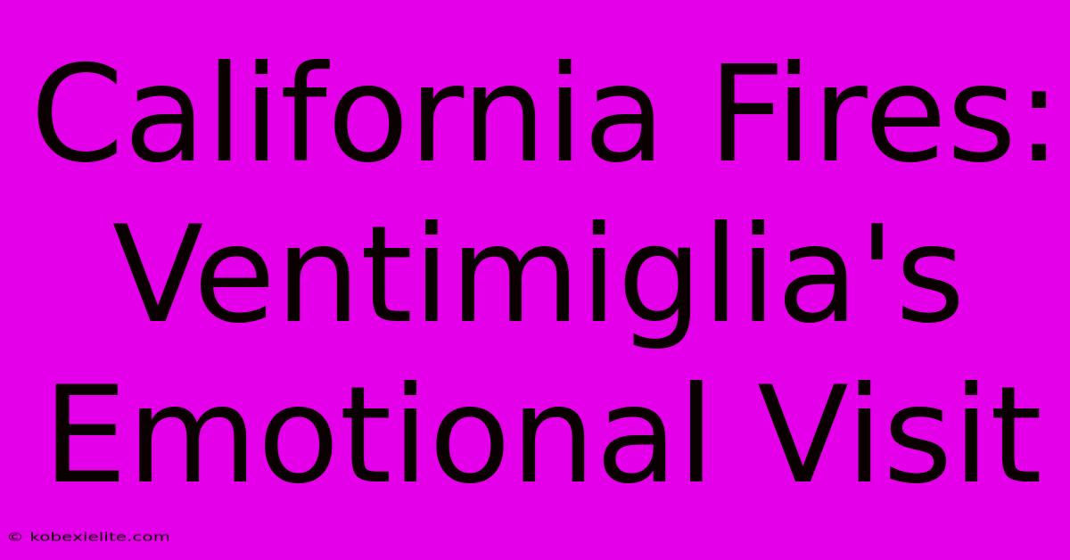 California Fires: Ventimiglia's Emotional Visit