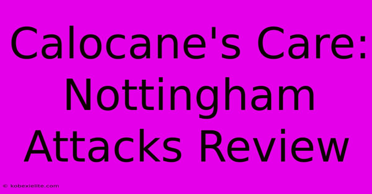 Calocane's Care: Nottingham Attacks Review