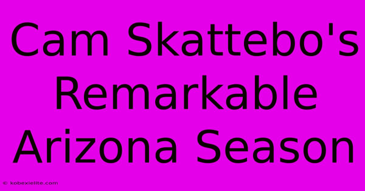 Cam Skattebo's Remarkable Arizona Season