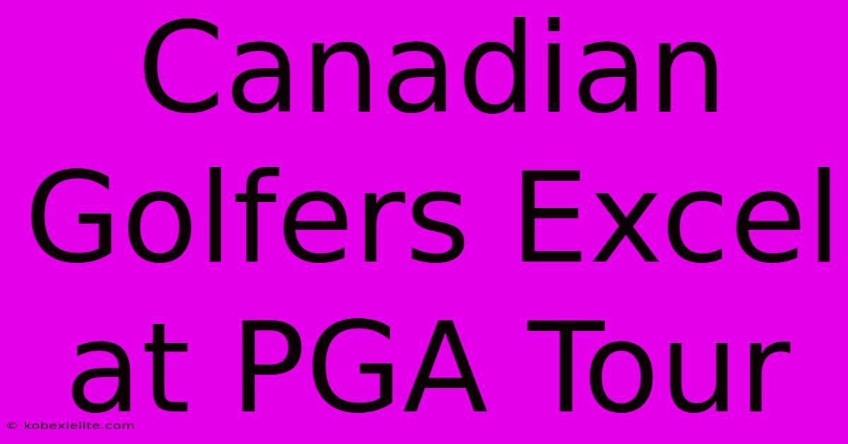 Canadian Golfers Excel At PGA Tour