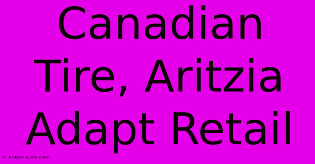 Canadian Tire, Aritzia Adapt Retail