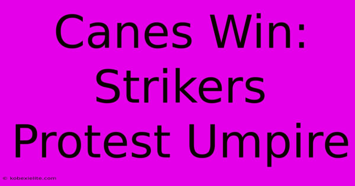 Canes Win: Strikers Protest Umpire