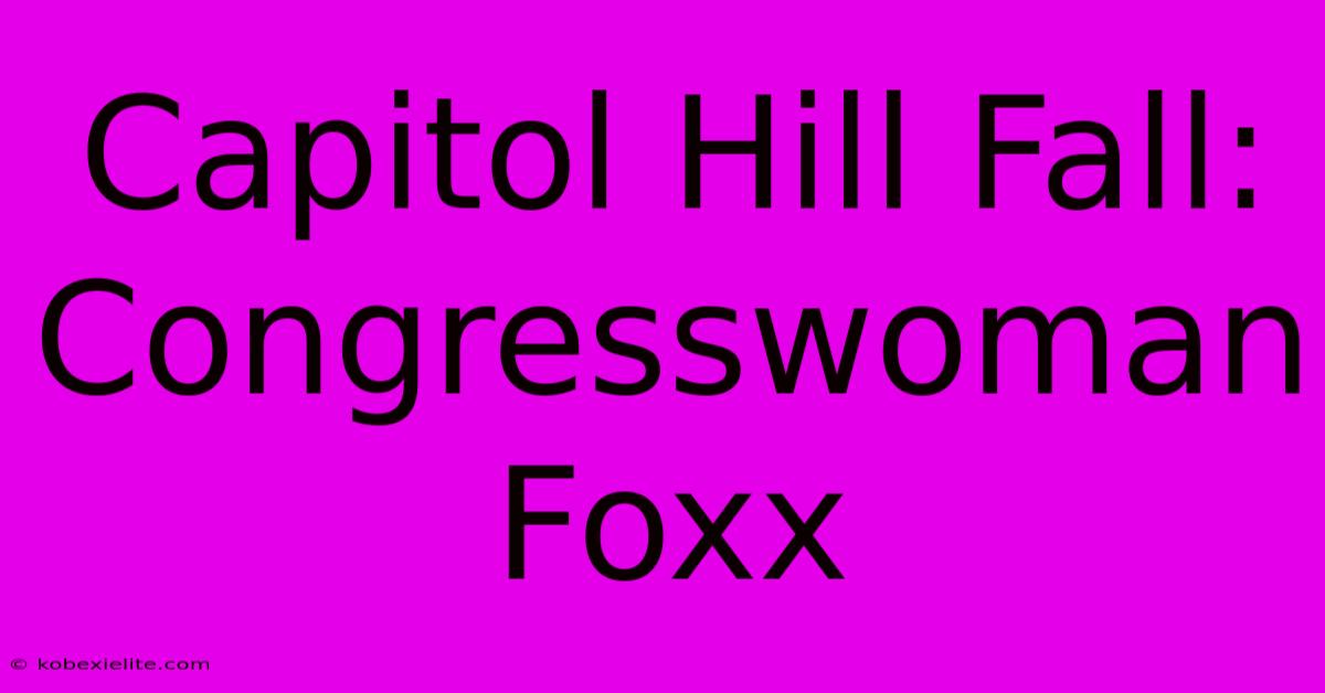 Capitol Hill Fall: Congresswoman Foxx