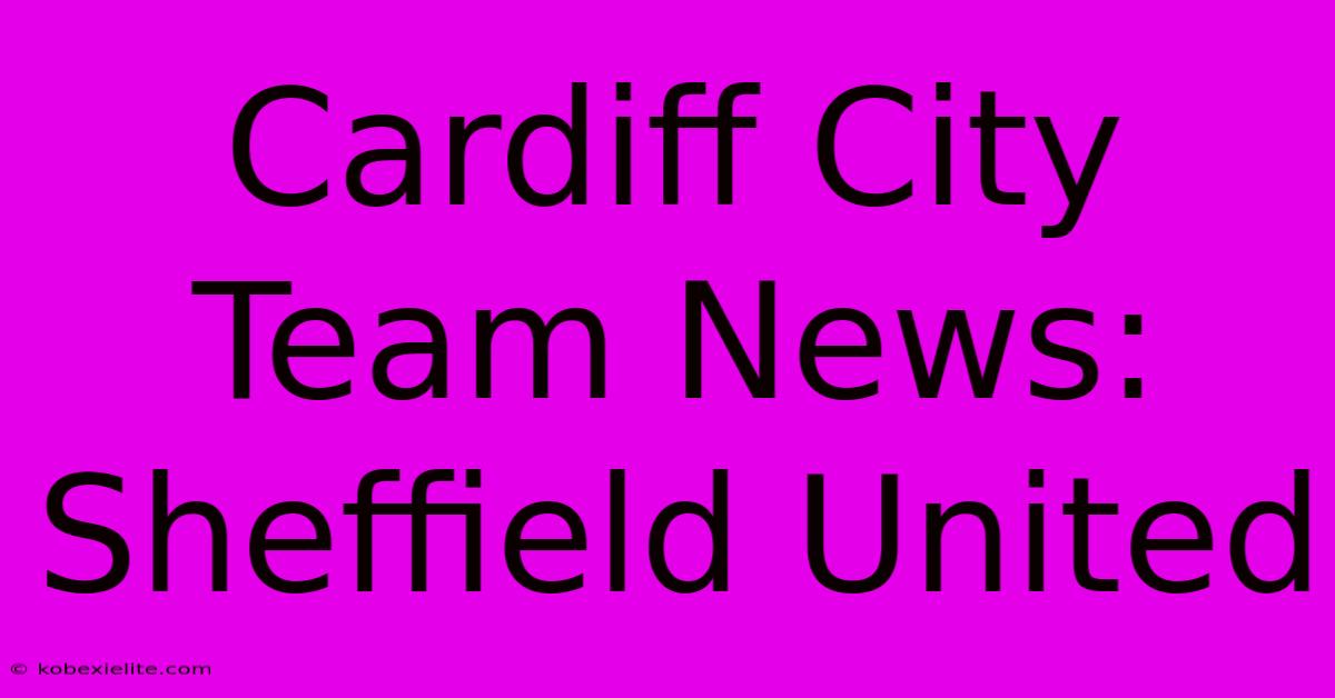 Cardiff City Team News: Sheffield United