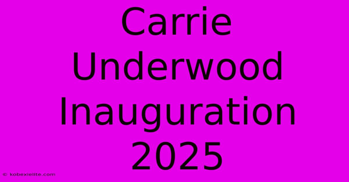 Carrie Underwood Inauguration 2025