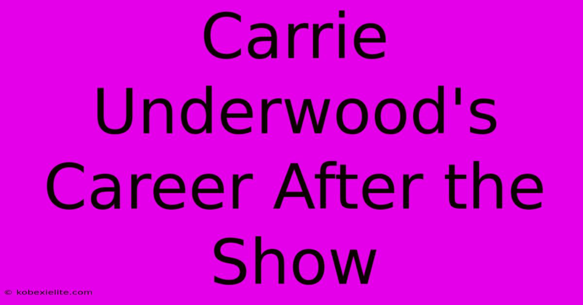 Carrie Underwood's Career After The Show