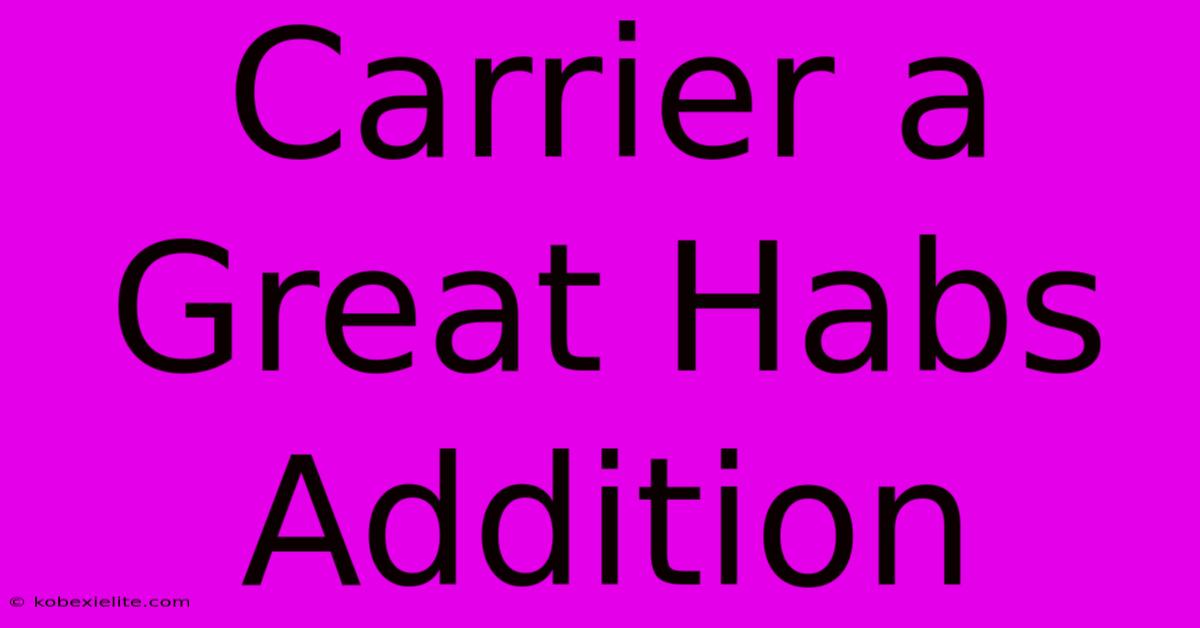 Carrier A Great Habs Addition